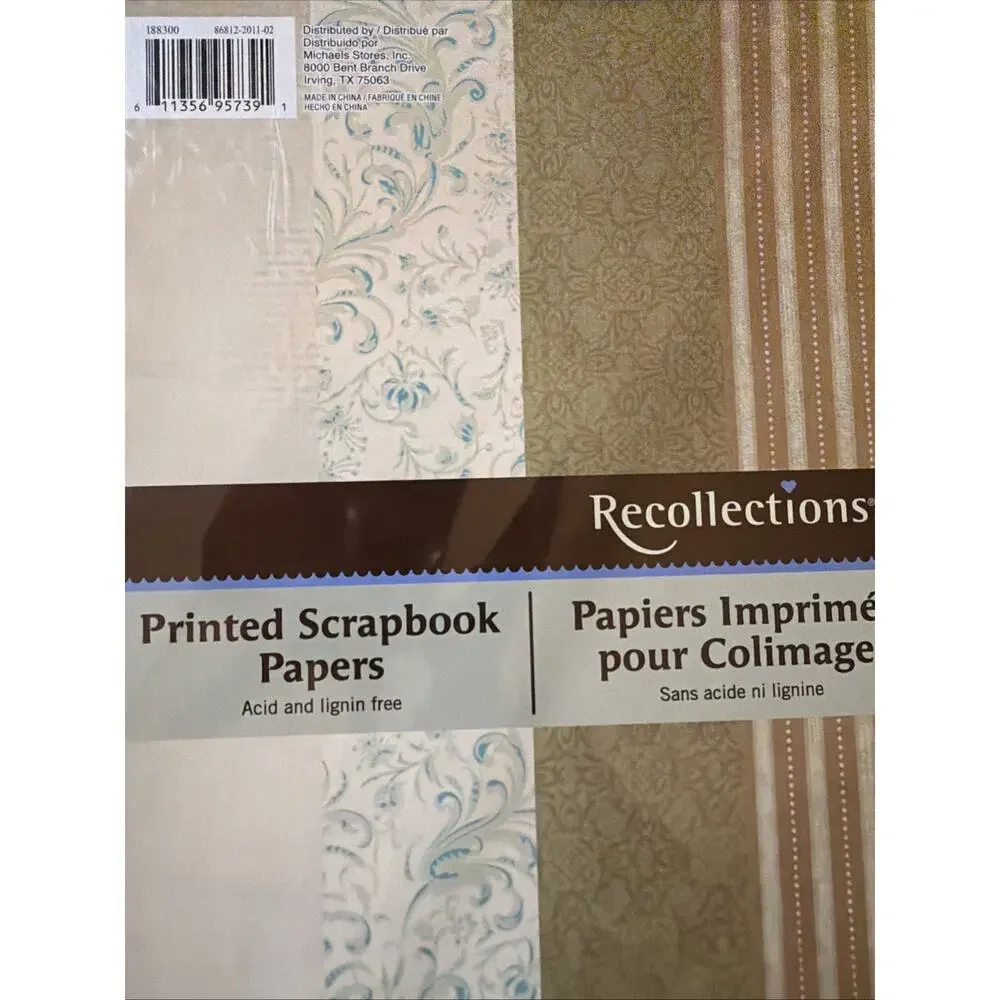 Recollections Scrapbook Paper 12 x 12 Paper Pad Lot— 48 Sheets Fall Animal Print